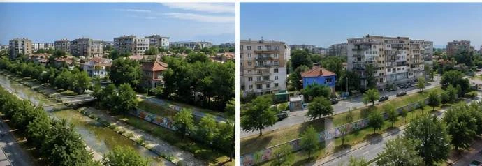 Панорама към квартал Суха река